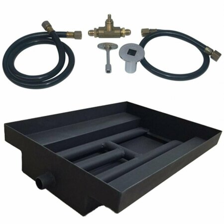 SLEEP EZ 15 in. 14GA Powder Coated Burner Island Kit - Natural Gas SL3744059